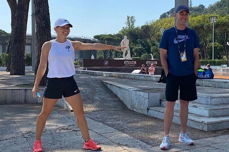 Simona Halep s-a revăzut cu Darren Cahill după 7 luni, la Roma