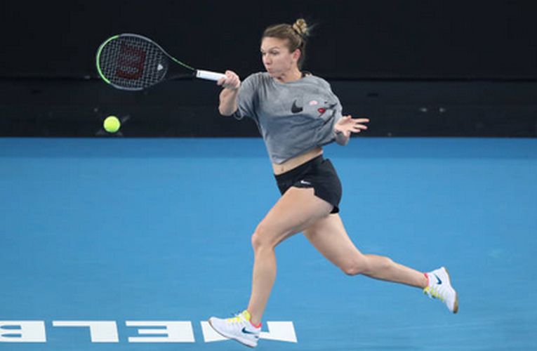 Simona Halep la antrenament la Australian Open 2020