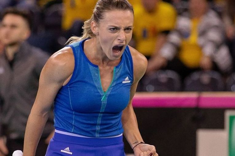 Ana Bogdan, bucuroasă după ce a adus punctul României contra Rusiei în Fed Cup